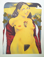 Dennis Geden - Lithograph - The Three Eyed Woman