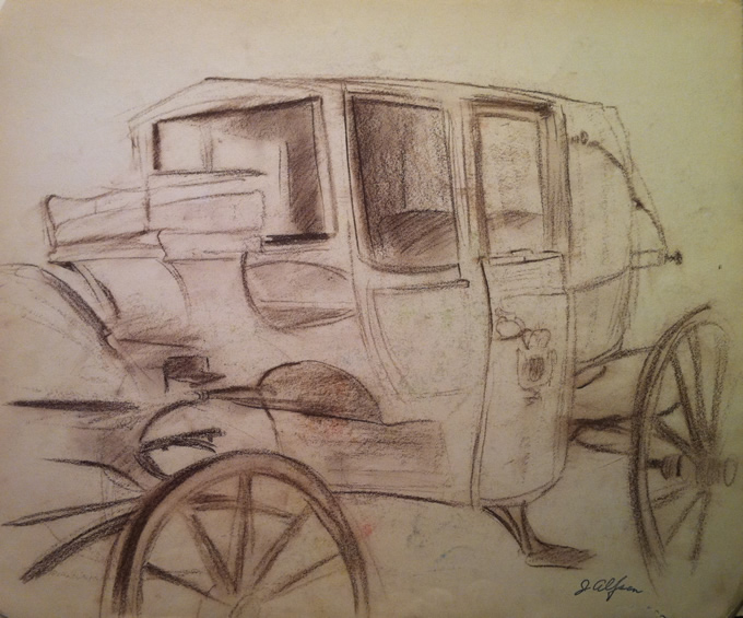 John Martin Alfsen - Original Conte Sketch