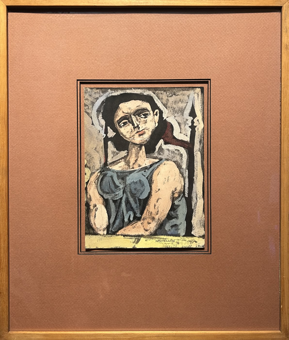 Federico Castellon - Mixed Media - Portrait Of A Woman 