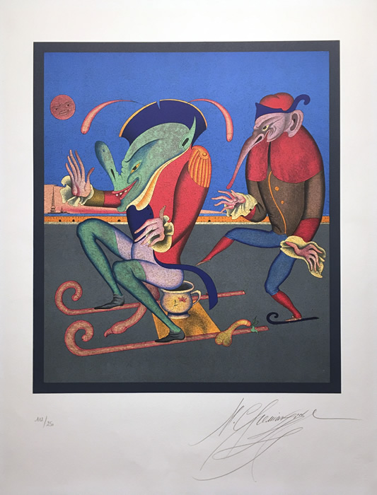 Mihail Chemiakin - Lithograph - Carnaval de Saint Petersbourg