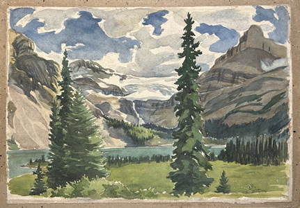 Barbara Cook-Endres - Watercolour - Lake Louise (1947)