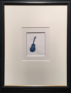 Francine Desbiens - S/N Etching - Blue Guitar