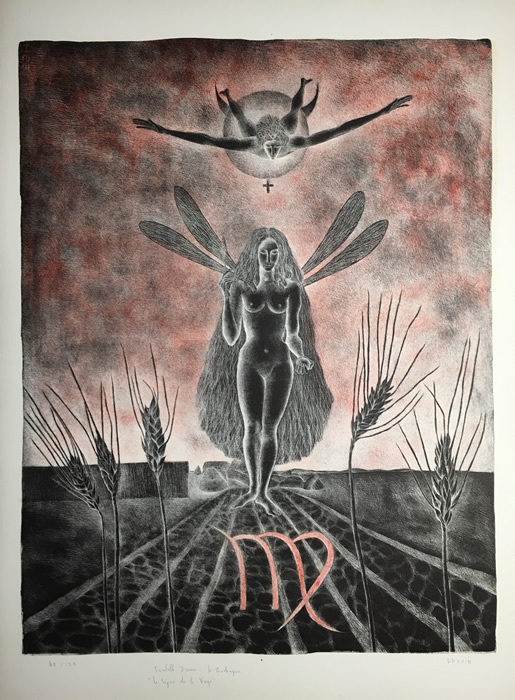Isabelle Drouin - S/N Lithograph - Zodiac - Virgo