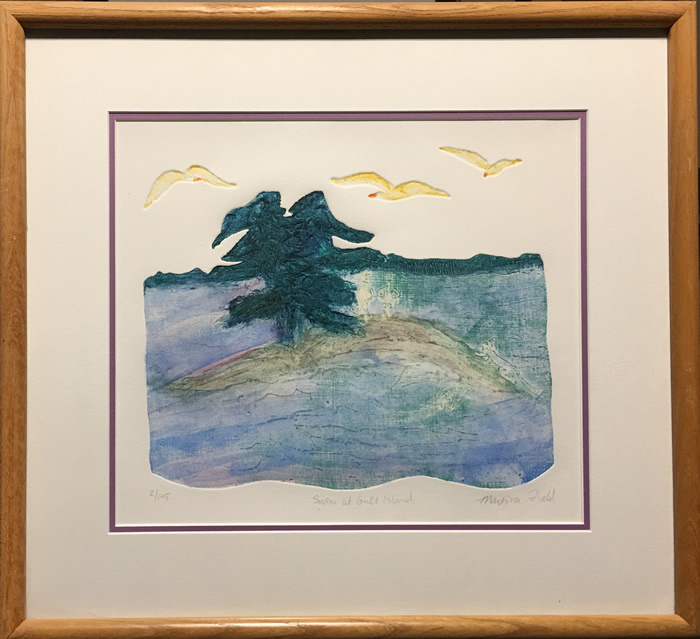 Martina Field - S/N Etching - Swim At Gull Island