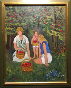 Elsa Fredericks - Oil On Canvas - The Apple Pickers