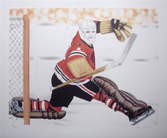 Henry Gorski - S/N Lithograph - Blackhawk Goalie