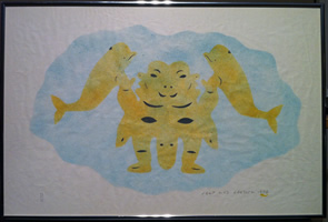 Harry Egutak - S/N Inuit Print - Caribou Hunt From Kayak