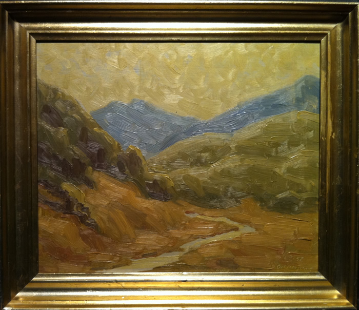 Carl Johannes Jensen - Solden,Tyrol Landscape (Austria) - Oil on board