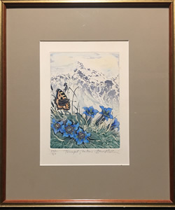 David Koster - Etching - Trumpet Gentians