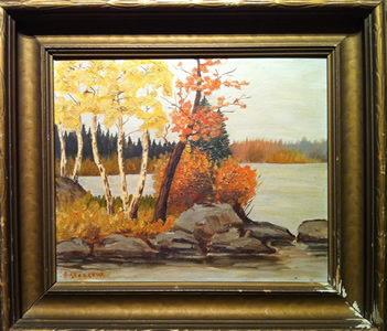 Harold Morrow - Autumn Landscape - Oil on board