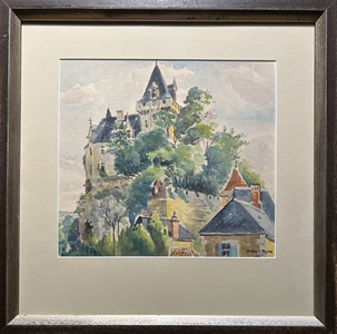 Charles Rene Payen - Watercolour - Chateau De Monfort