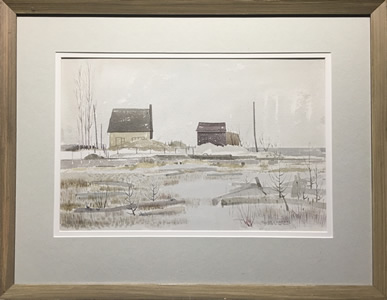 William Griffith Roberts - Watercolour - Winter Landscape