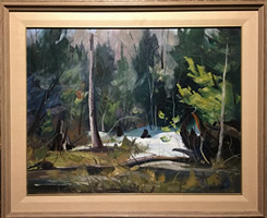 James W. Shortt - Oil On Board - Winter Landscape -  Last Snow (Haliburton, Ontario)