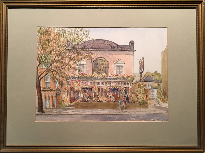 Patricia Tucker - Watercolour - Ladbroke Arms, Notting Hill (london, England)