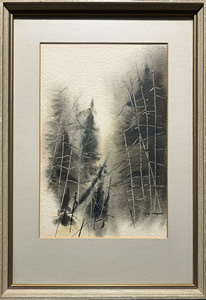 Alice Waywell - Watercolour - Slender Birches